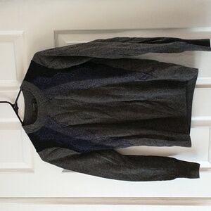 J.Crew gray sweater with navy lace, size Xsmall